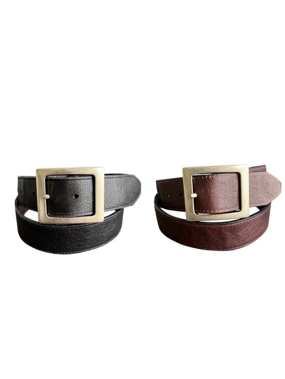 Red Wing Reversible Belt Black Brown Leather Unisex Dress Belt Silver Buckle 36